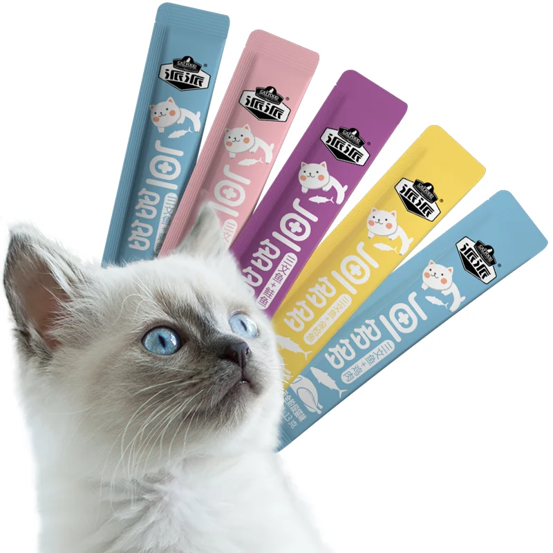 Oem Odm Paipai Wholesale High Protein Pet Treats   Cat Wet Food Strip Cat Snacks Wet Food