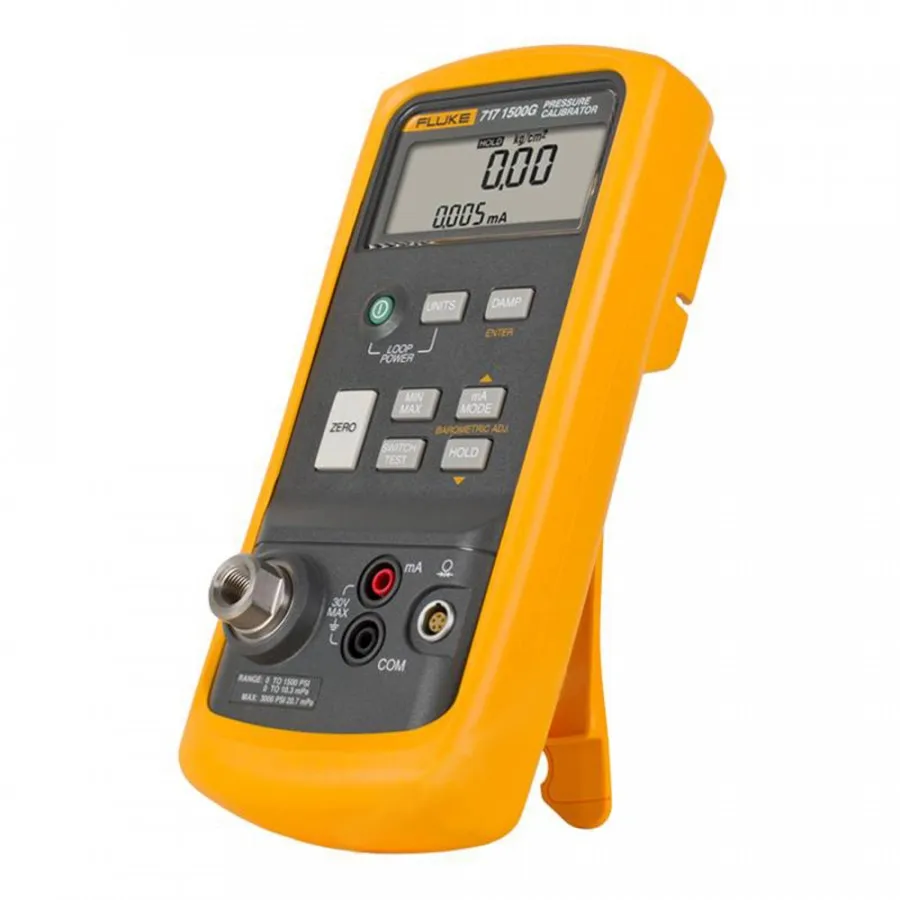 Calibrate P/I instruments1/8 NPT female pressure fitting measuring pressure up to 5000 psi/345 bar Fluke 717 Pressure Calibrator