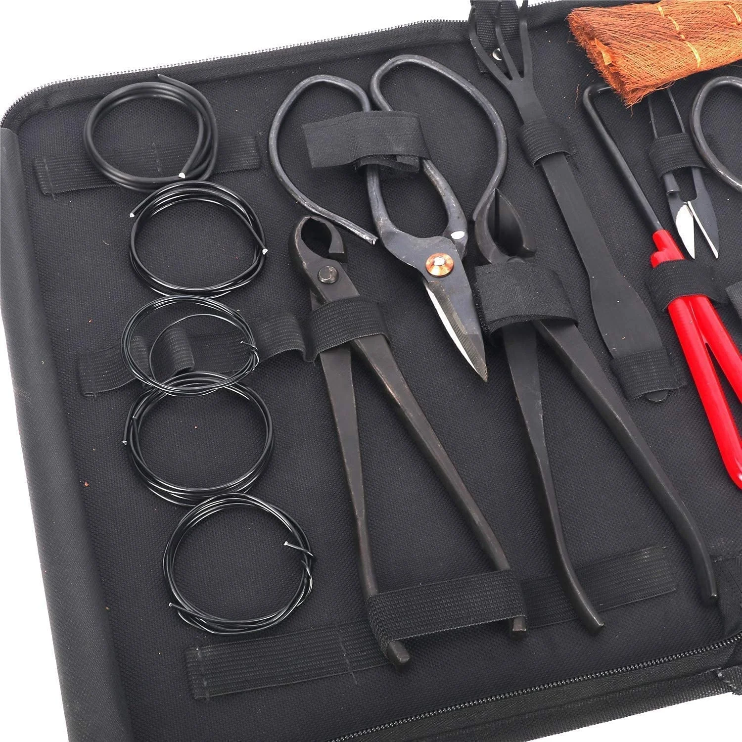 Hot Sell Nylon Zipper Case Carbon Steel Gardening Bonsai Tool Kits Heavy Duty Plant Trimming Scissor Cutter Shear Set