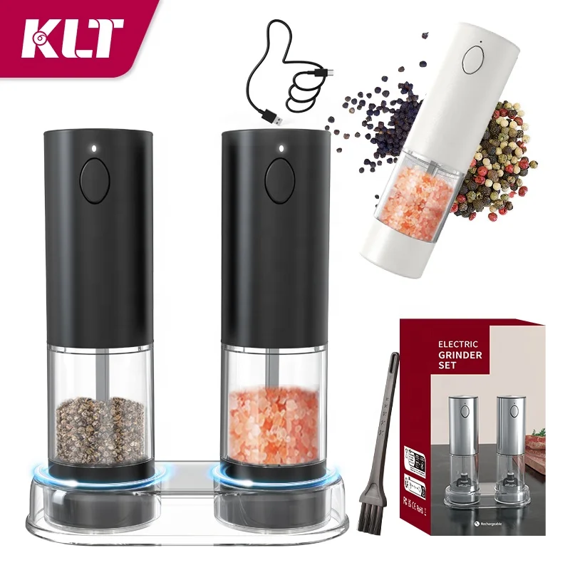 Cheap Mini Portable 95ML Electric Salt & Pepper Grinder Mills Set Powder by Lithium Battery