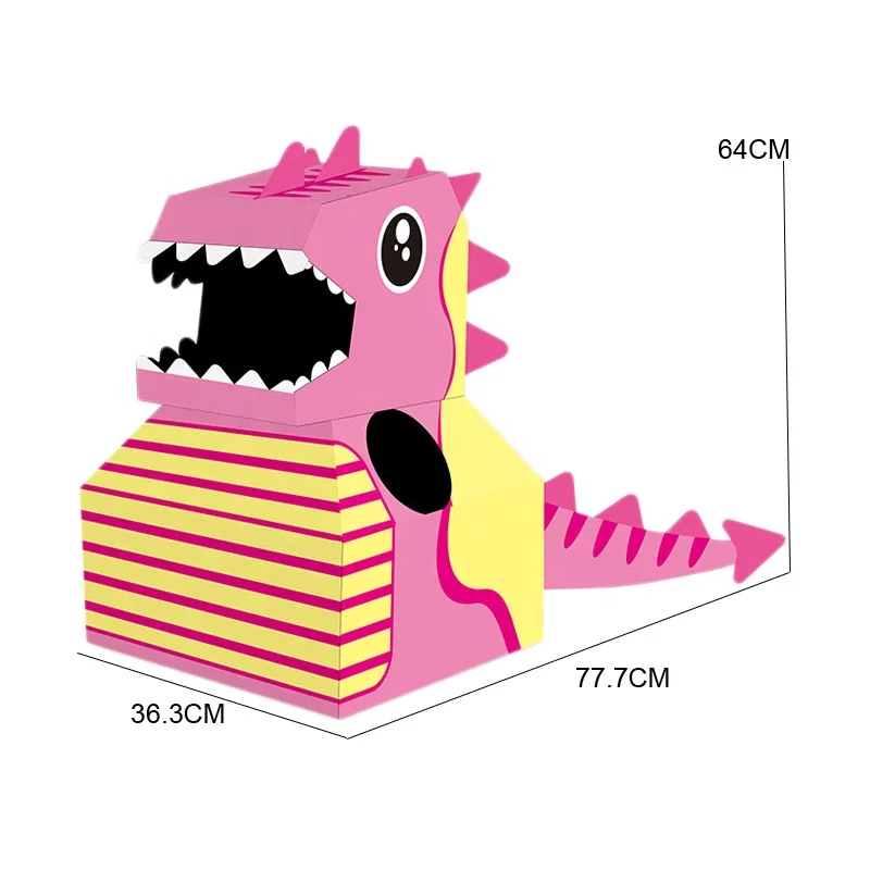 Indoor Outdoor Sport Games Toys Animal Role Play Cardboard Cosplay Wearable Cardboard Dinosaur Toy For Children