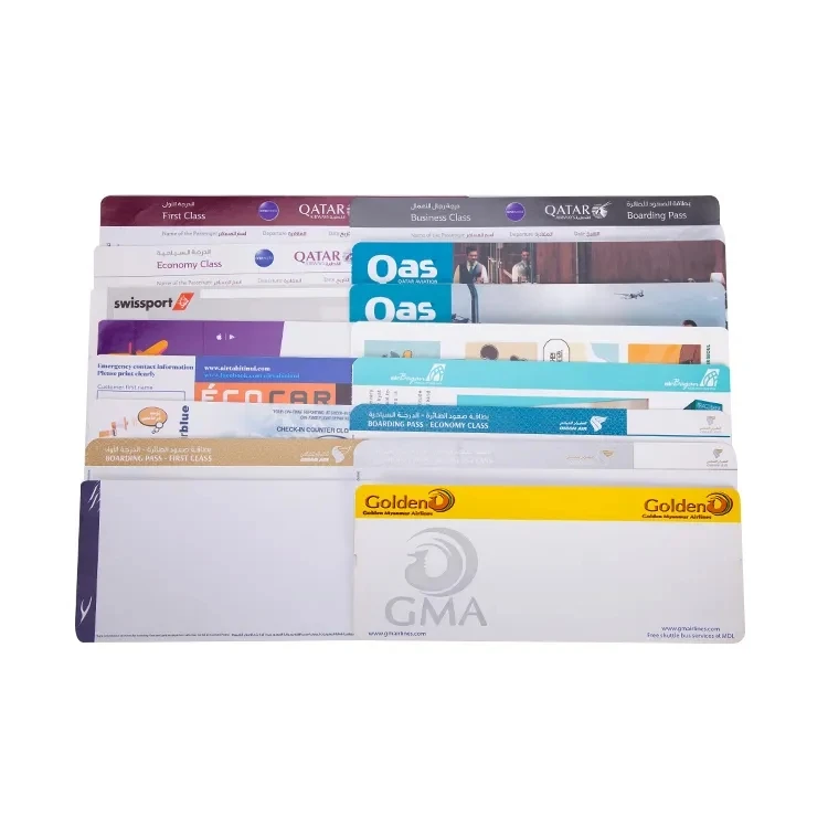 Factory Custom OEM Boarding Pass Paper Wedding Invitation Card for Boarding pass printer