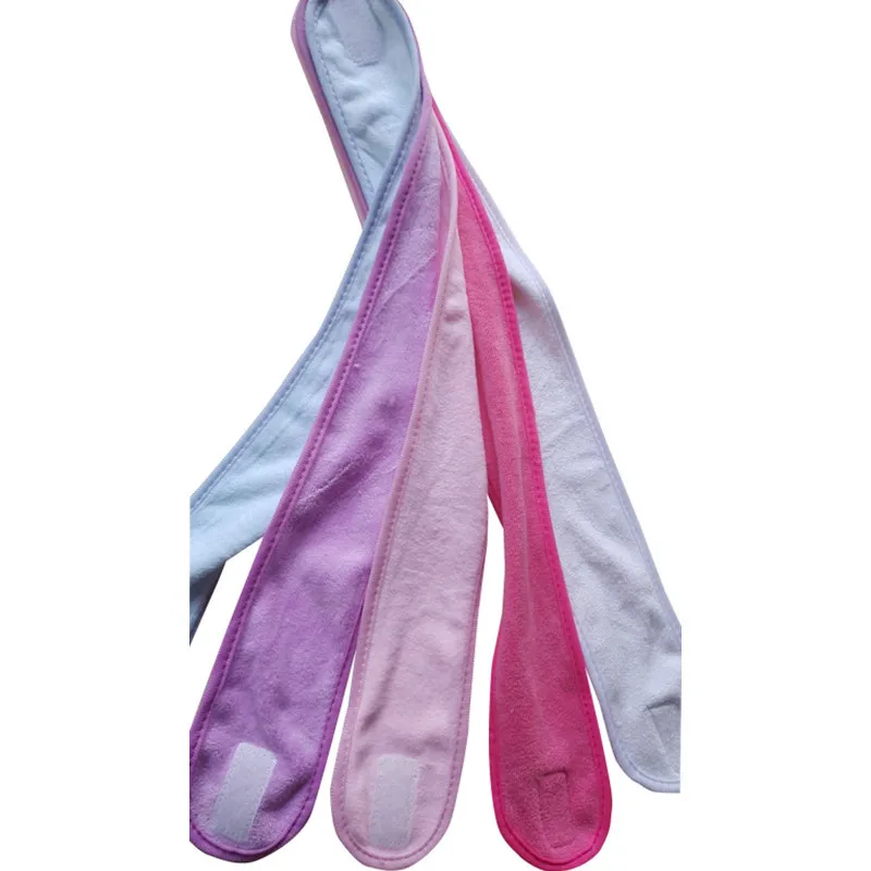 Custom LOGO Terry Cloth Face Wash Spa Sport Head Bands Facial Spa Makeup Hair Accessories Women