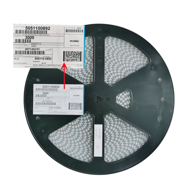 Original 0.5mm FFC Header Molex 5051100892 Wire to Wire Board Natural 8 Pin FD19 Right Angle Header in Stock