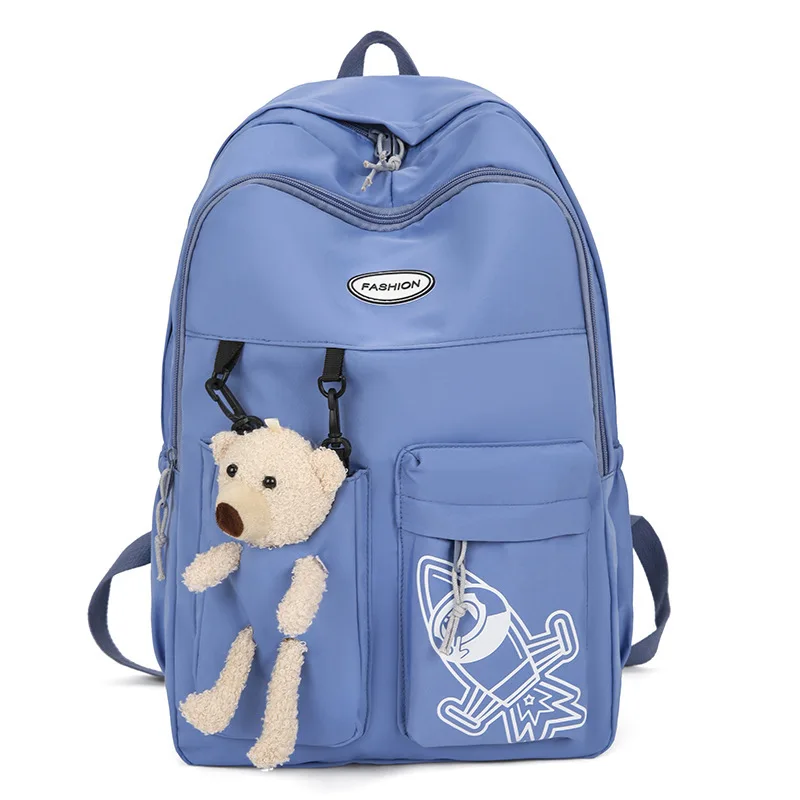 2023 Factory Elementary Students Schoolbag Cute Bear Doll Good Quality School Bags Backpack for Teenagers Girls Waterproof OEM