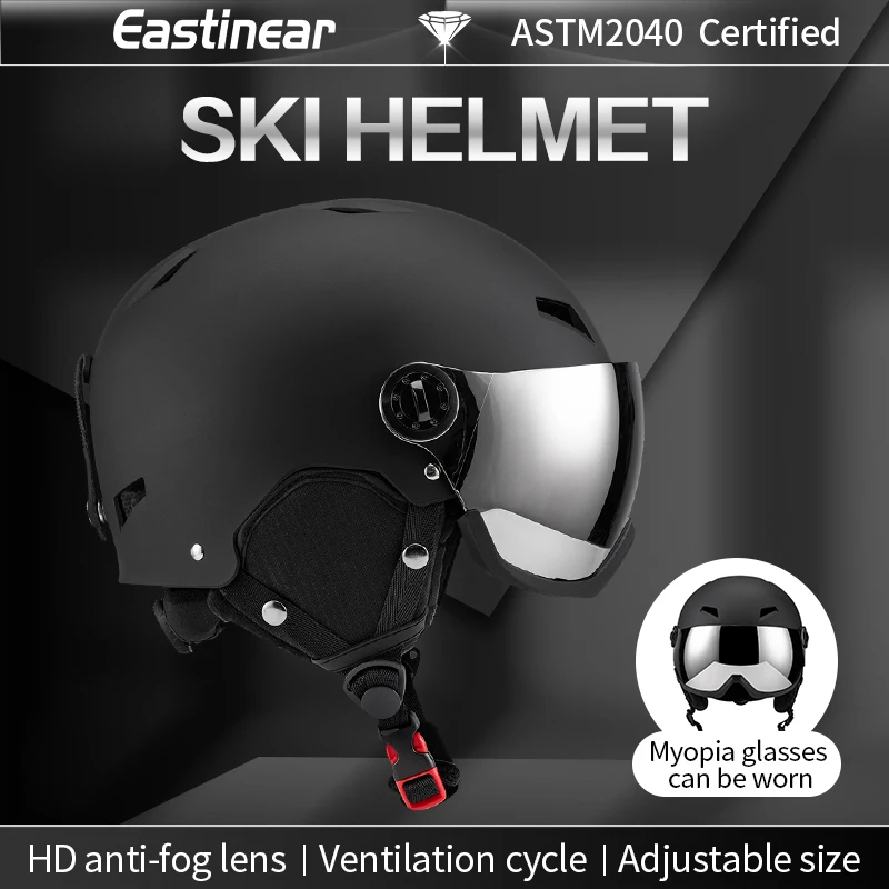 High Quality ABS Ski Helmet With Visor Winter Sports Ski  Helmet Designed For Skiing Snow Helmet