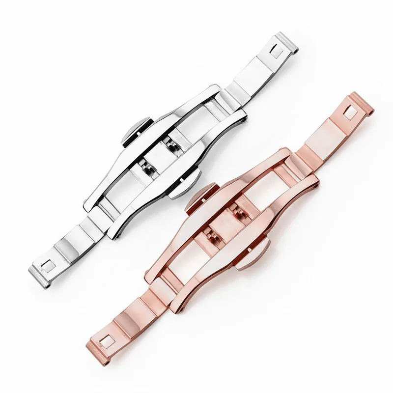
New good quality stainless steel butterfly clasp buckle for watch strap 