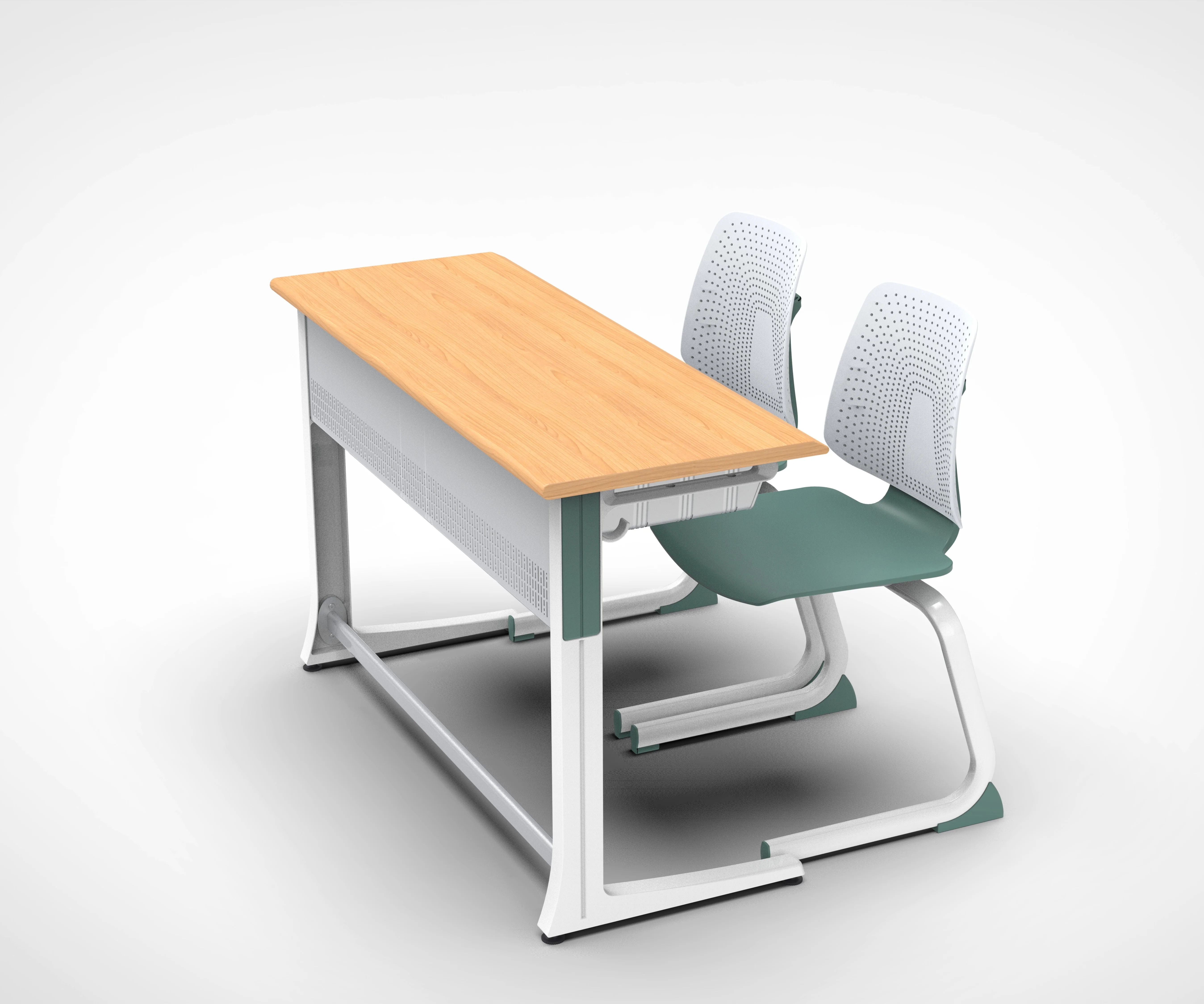 Aluminum Alloy School Double Desk China Manufacturer High Quality Table for Classroom