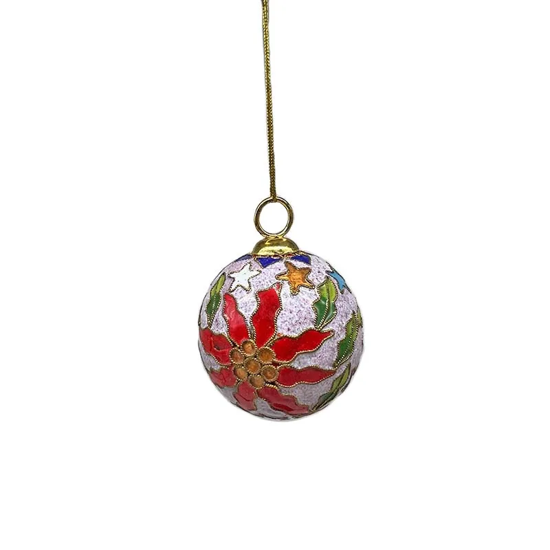 Ready Stock Hanging Baubles Xmas Tree Ornaments Cloisonne Christmas Balls  For Event Party Decorations