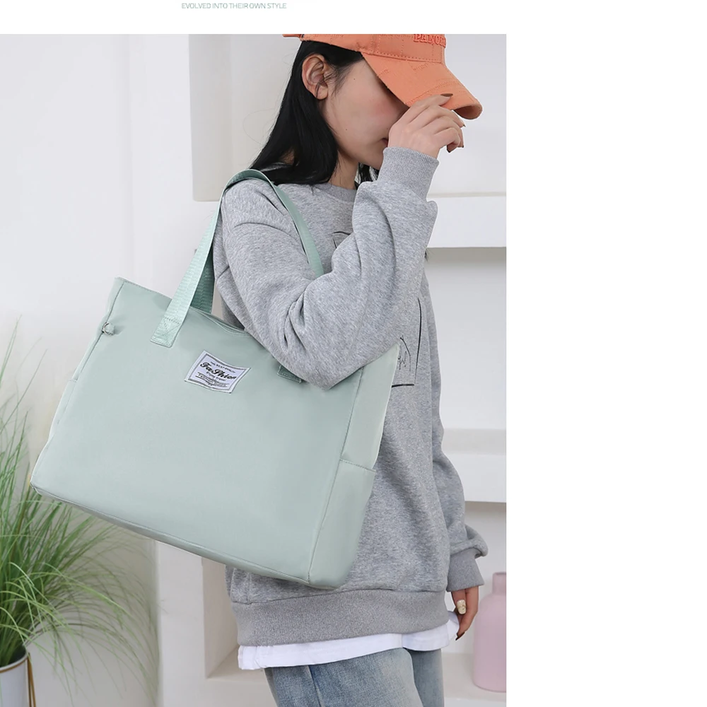 New trends design custom fashion women shopping travel shoulder coated canvas tote bag