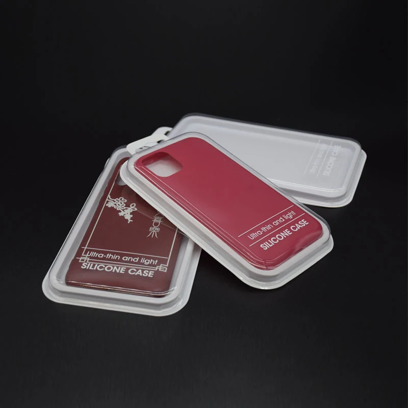 Transparent PET Mobile Phone Case Blister Packaging Boxes