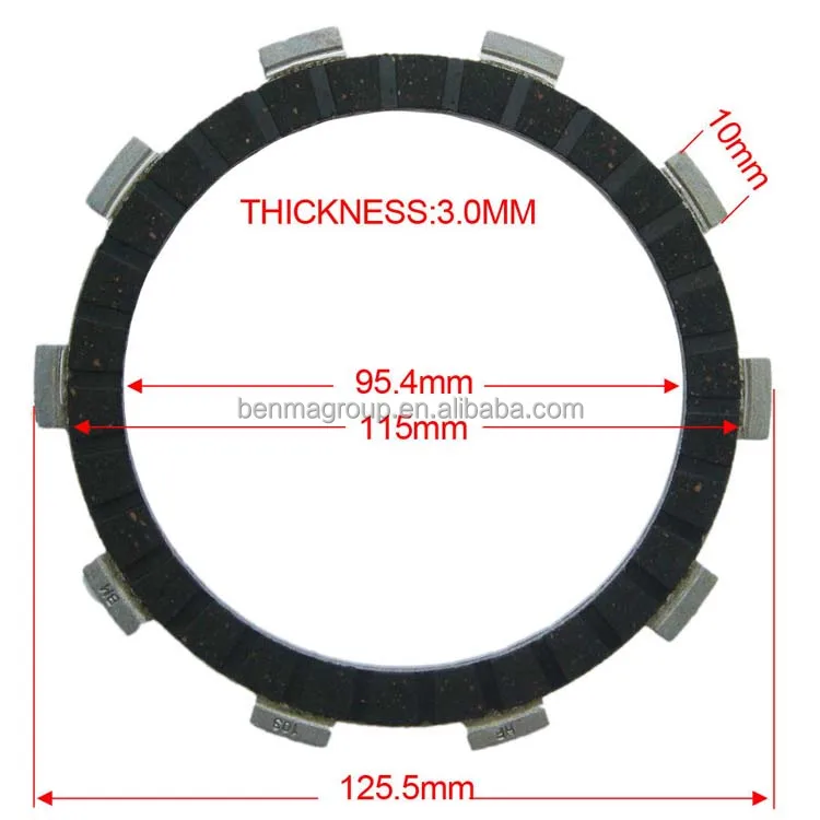 Motorcycle spare parts for yamaha vr 150 vr150 150cc clutch plate disc rubber material (1600478603313)