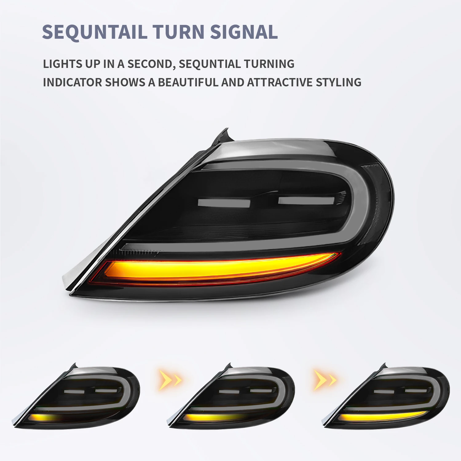 Archaic Car Lamp Sequential Turning Signal With Parking Light Full Led Taillight For VW Beetle 2013-up Rear Lamp
