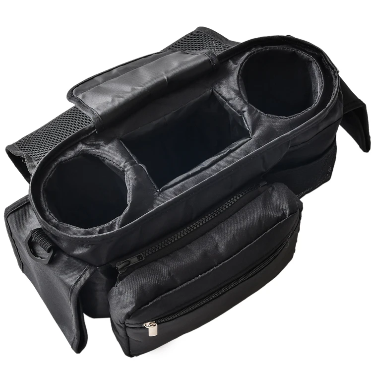 
Baby Stroller Organizer Bag Stroller Storage Bag with 2 XL Waterproof Leak-Proof Insulated Cup Holders and Large Detachable Zi 