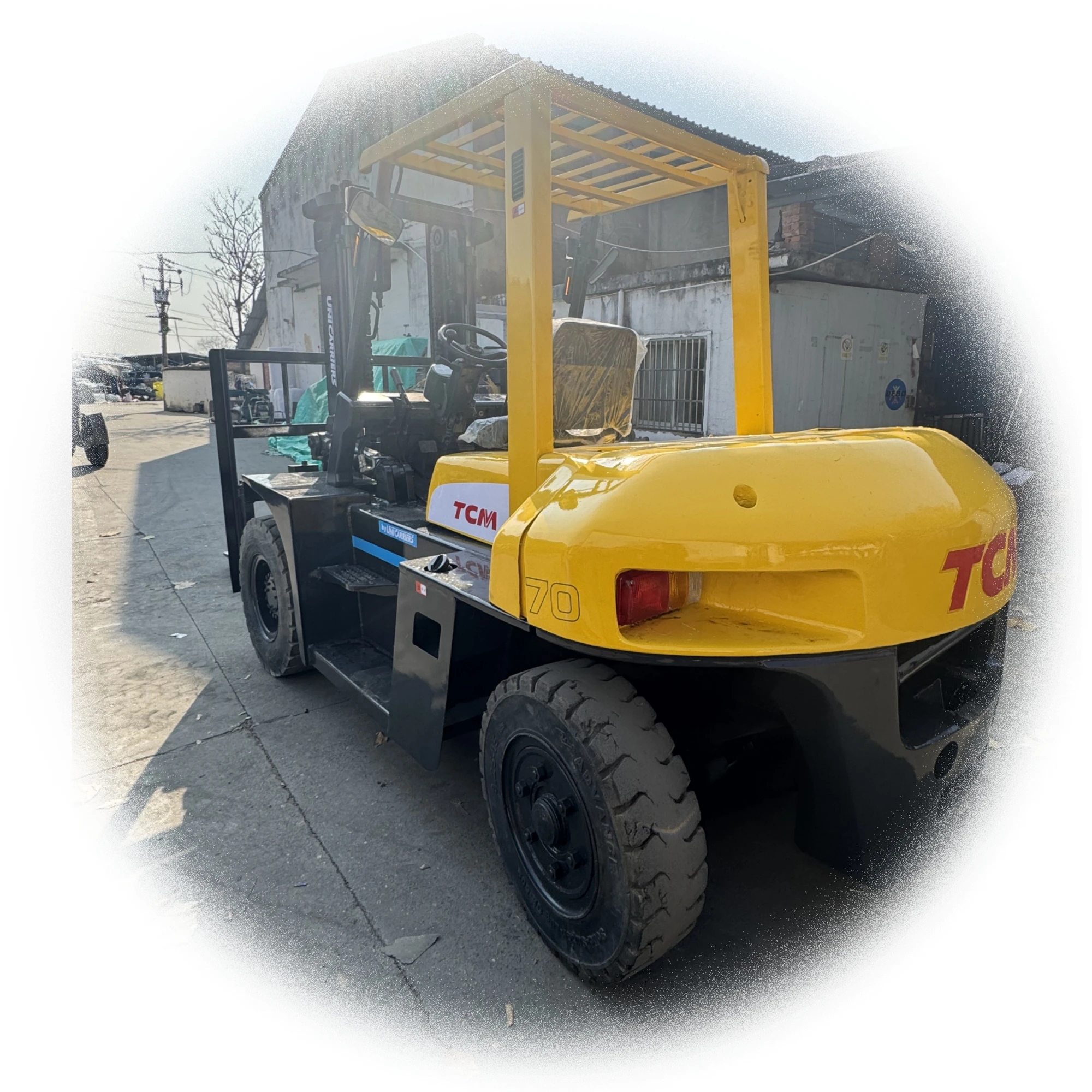 Лидер продаж вилочный погрузчик 7ton Tcm TCM FD70 по низкой цене оригинальный isuzu двигатель для продажи