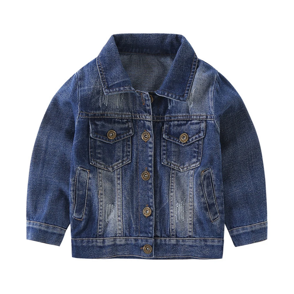 
Mudkingdom Hot Sale Comfortable Baby Denim Stylish Coats Casual Little Boy Jean Jacket 