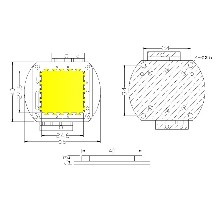 COB LED 20 Вт 30 50 высокомощный светодиодный чип Rgb белый красный синий полный спектр 380-840 нм по индивидуальному заказу