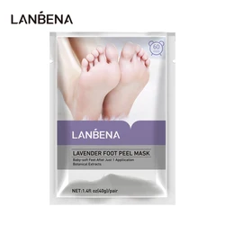 LANBENA Three Types Lavender Foot Peel Mask Remove Dead Skin Peeling Moisturizing Foot Mask