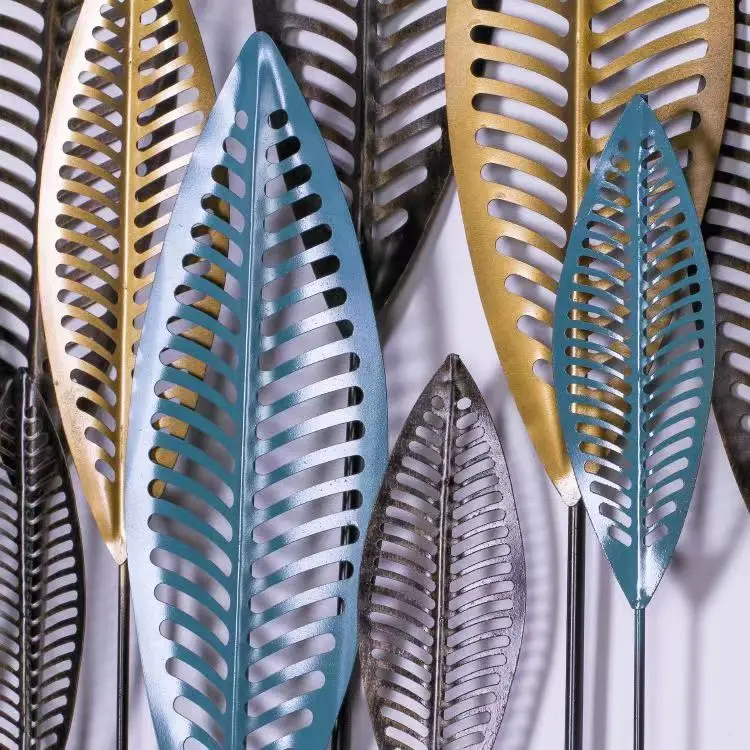 101*71cm Perfect Gifts Wall Hanging Iron Leaf Decor Indoor Art 3D Metal Leaves Wall Decoration for Living Room