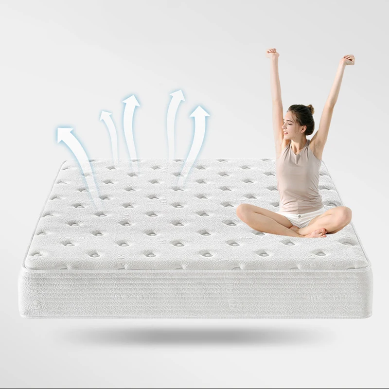 LM6 Top Natural Latex Mattress King Queen Size Bed Hotel Memory Foam  Pocket Spring Mattress sleep twin spring bed mattress