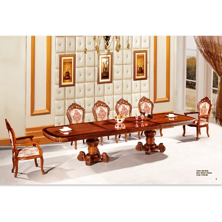 Luxury European dining room furniture 8 10 12 seater Ballroom Banquet Hotel Dinning Table
