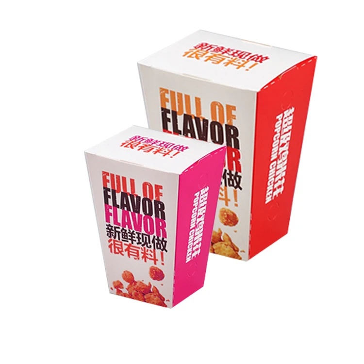 Customized Take Away Food Grade Korean Paper Hot Dog To Go French Fried Chicken Carton Burger Box Printing Fast Food Packaging