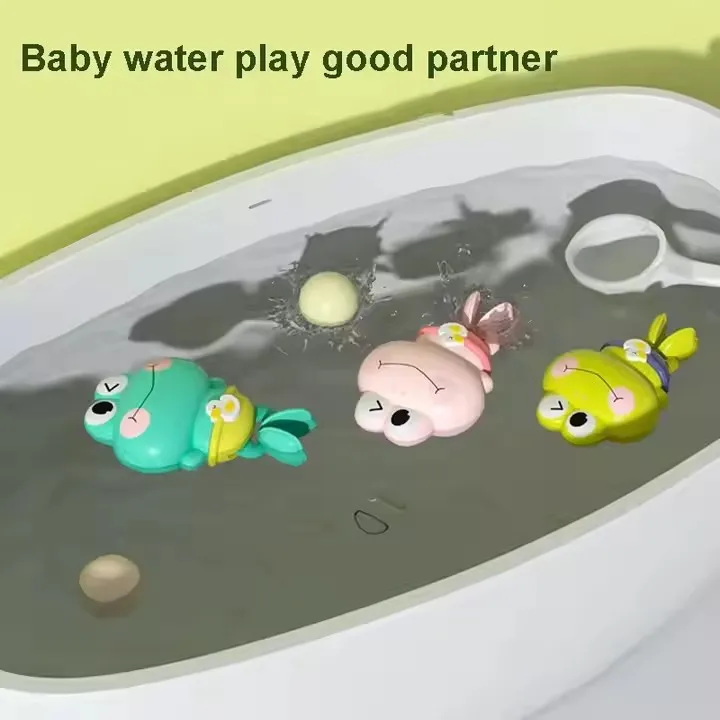 Newly Designed Cute Spring Frog Bathtub Floating Water Toy Baby Bath And Bathing Game