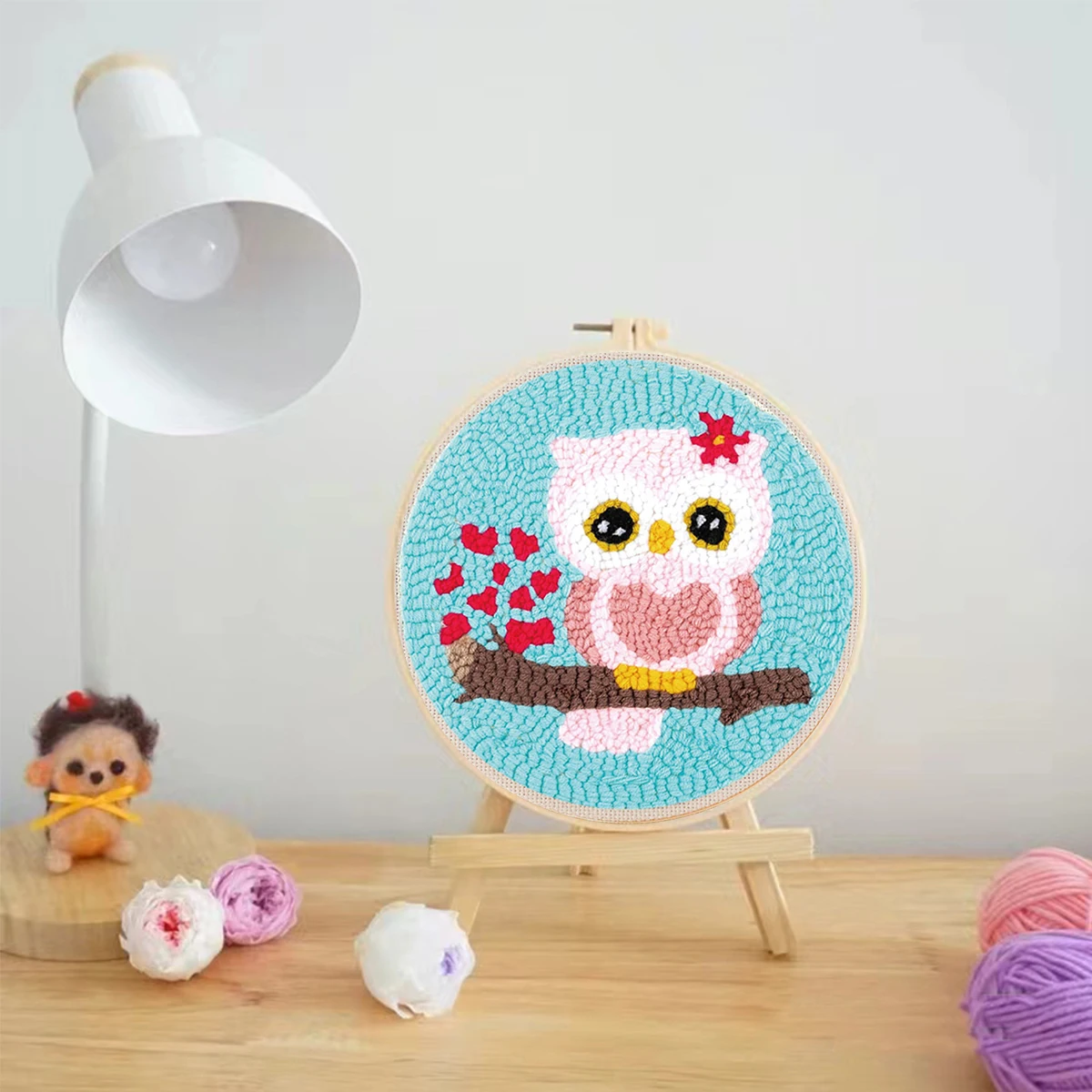 Wholesale Custom DIY Latch Hook Kits for Kids Beginner Crafts Knitting Cross Stitch Embroidery Kits Punch Needle Starter Kit