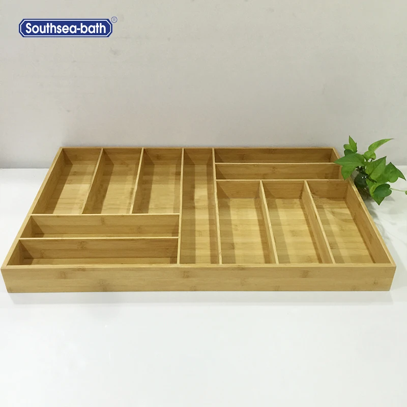 Современный бамбуковый ящик-органайзер для ванной комнаты