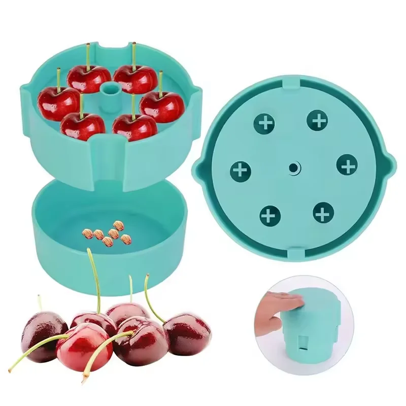 Rayshine Multi-Function Dishwasher Safe Cherry Pitter Tool Pit Remover Pits Up To 6 Cherries At Once  Cherry Pitters Tool