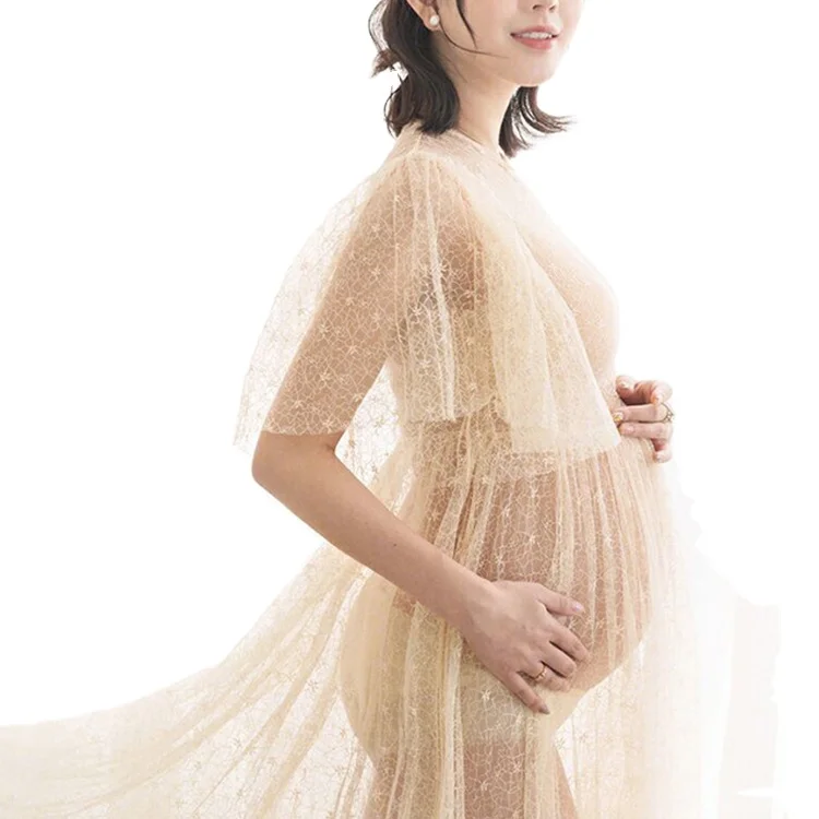 RTS women wholesale maternity dress photoshoot pregnancy clothes lace sexy maxi dresses