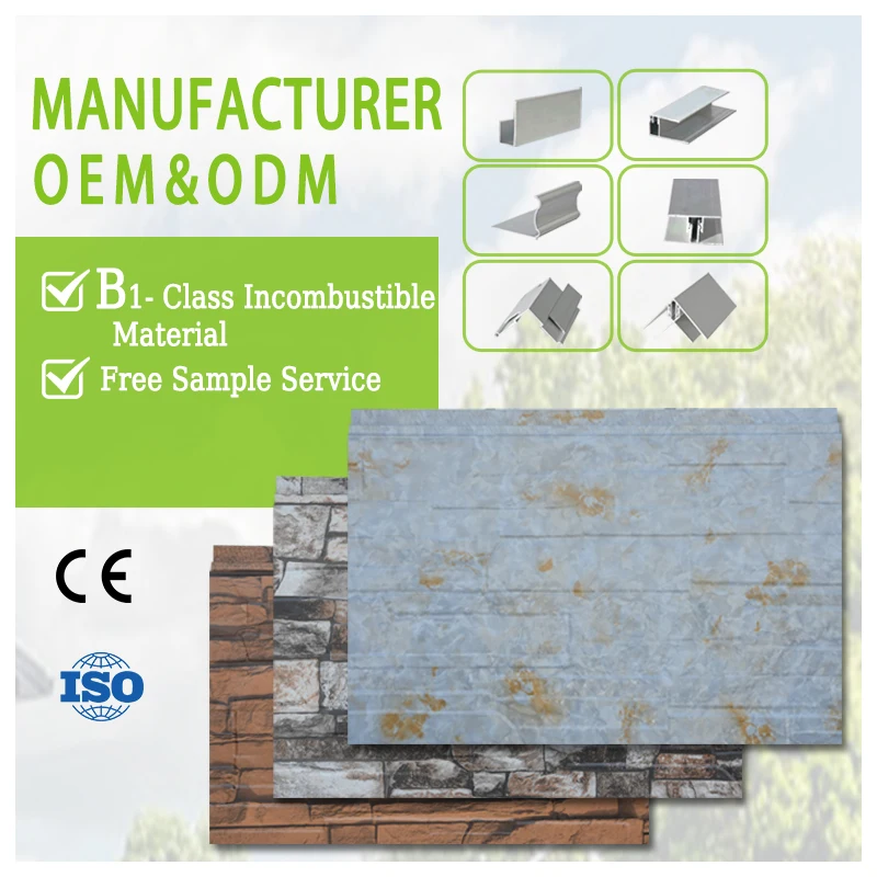 Fire Prevention Panel Polyurethane PU Sandwich Wall Panel PU Wall Stone Panel For Modern Houses