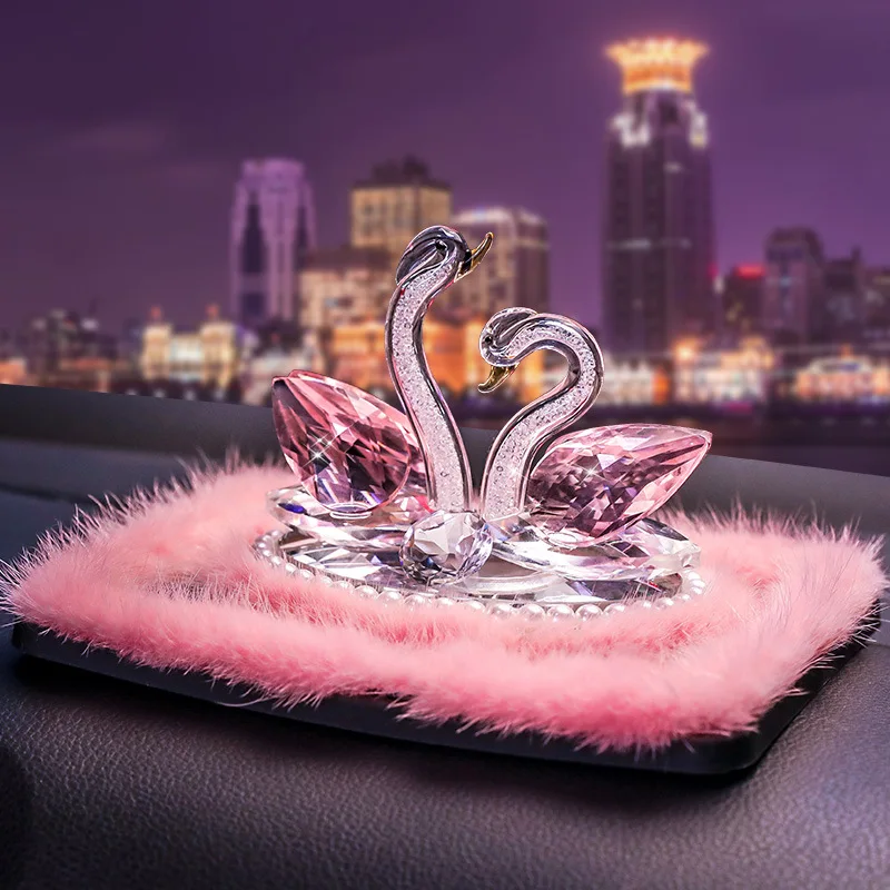 Swan Crystal Car Accessories Creative Car Interior Decoration Items Accessories
