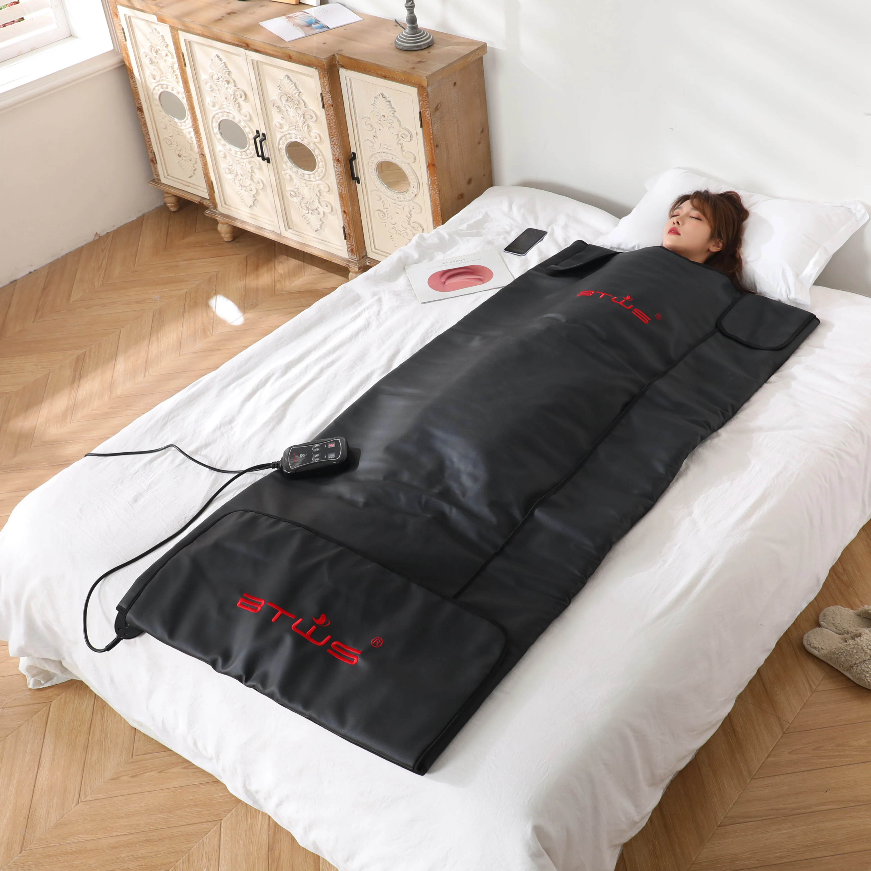 Factory infrared hot sell infrared body wrap infrared sauna blanket for weight loss and detox in USA