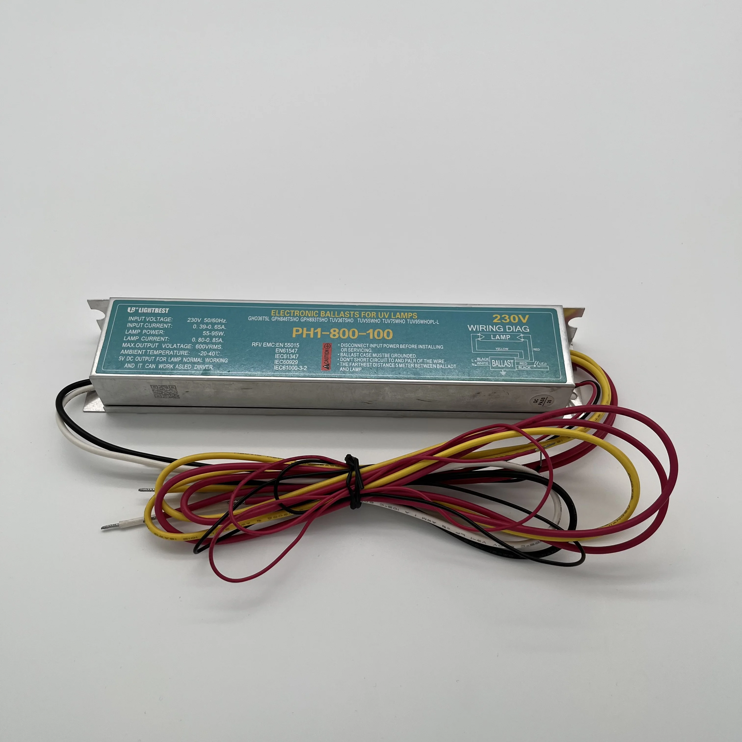 0.8A 95w электронный балласт для ламп с высоким выходом uvc