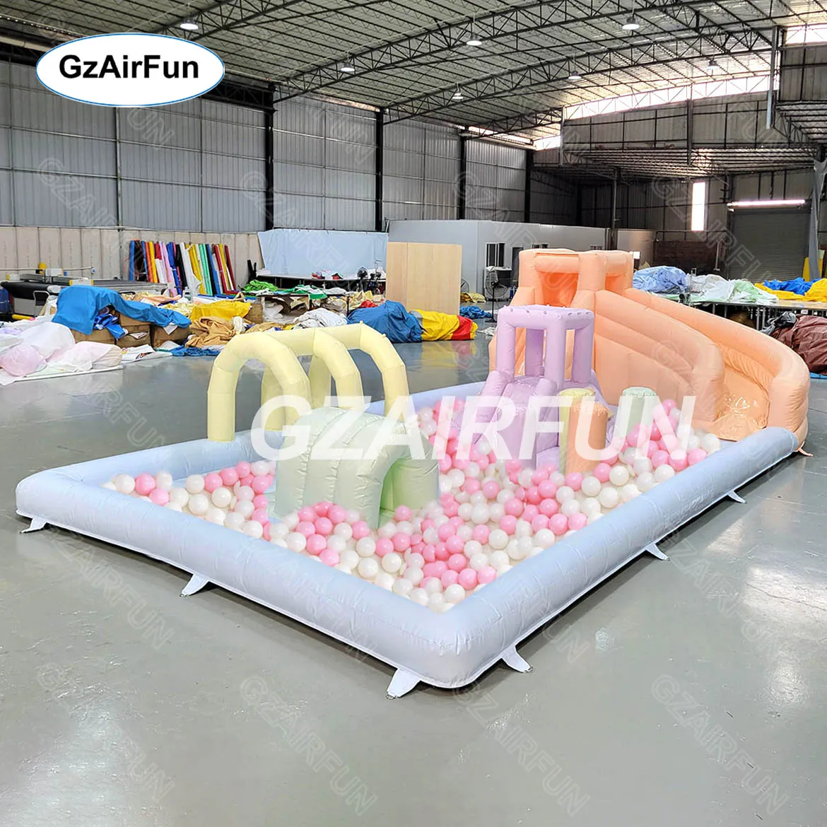 New fashion water park inflatable obstacle course playground inflatable soft play splash pad