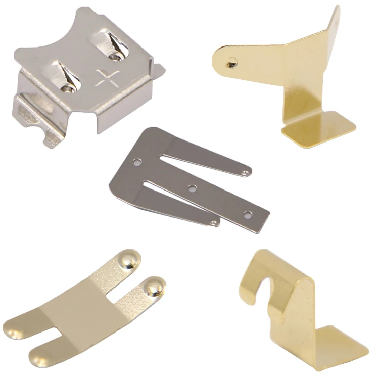 Metal Clip spring steel gold plated aa battery contact socket spring Negative contact plate