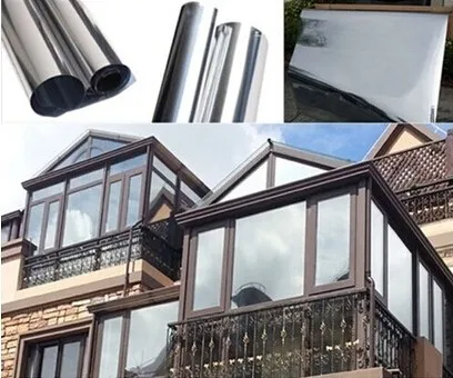 Solar Control Window Film,Daytime Privacy One Way One Way Mirror Window Film with Free Window Tint Tools