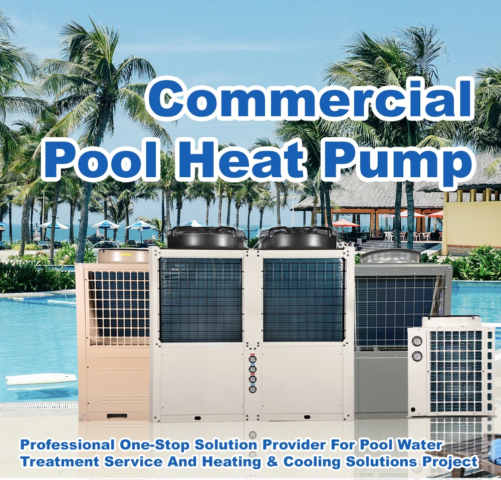 GRAT Air to Water commercial Heatpump Swimming Pool Heater Heat Pump R32 DC Inverter Air Source Titanium Heat Exchanger Electric