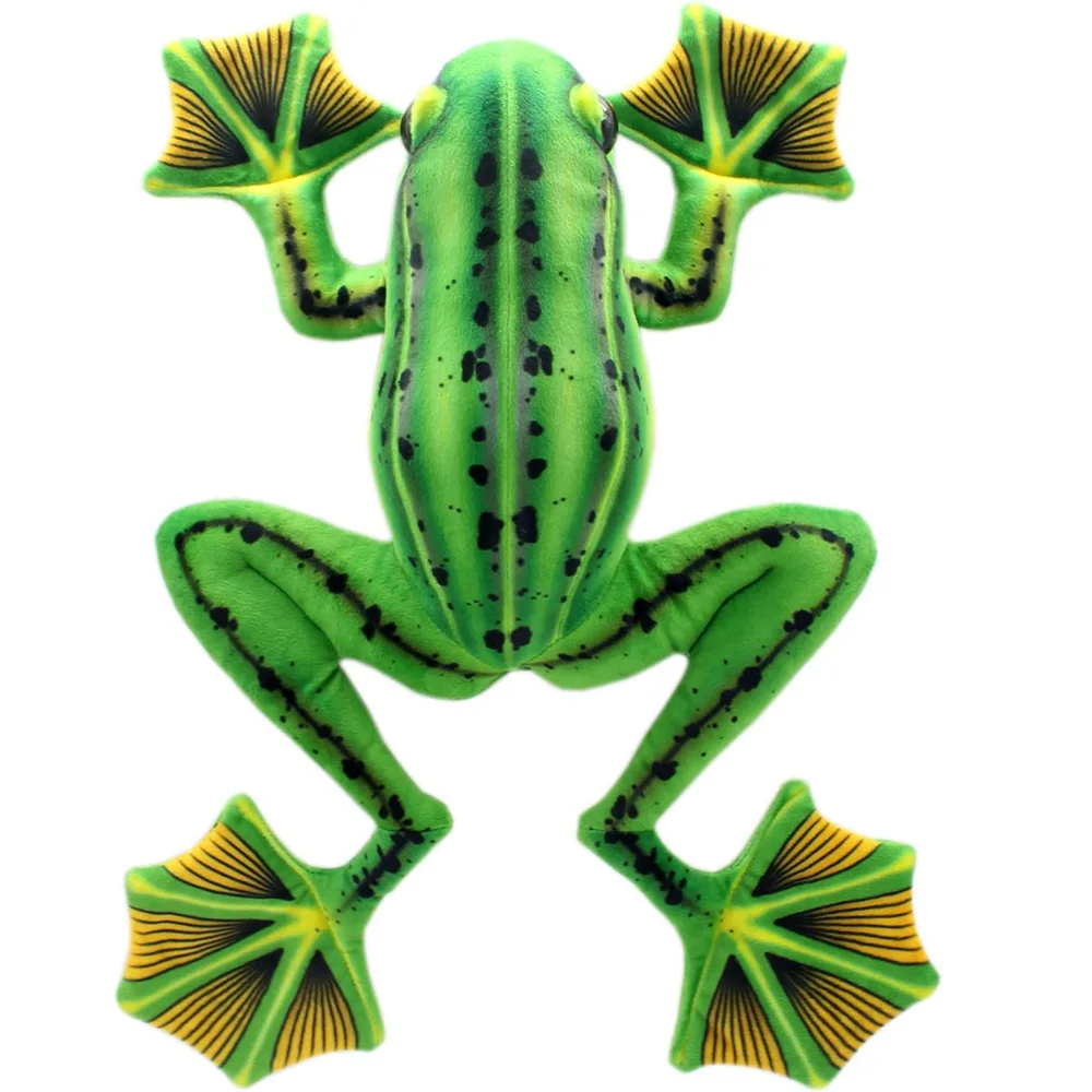1443 Wholesale Custom ODM OEM Lifelike Stuffed Animals Green Factory Frogs Soft Plush Toys Home Decorations Realistic Frog Toy