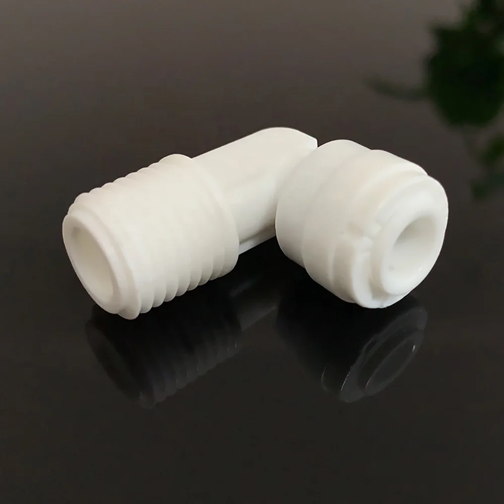 PE Pipe Joint Plastic L Shape RO Water Filter Adapter Pipe Fittings Coupling screw thread  Quick connection