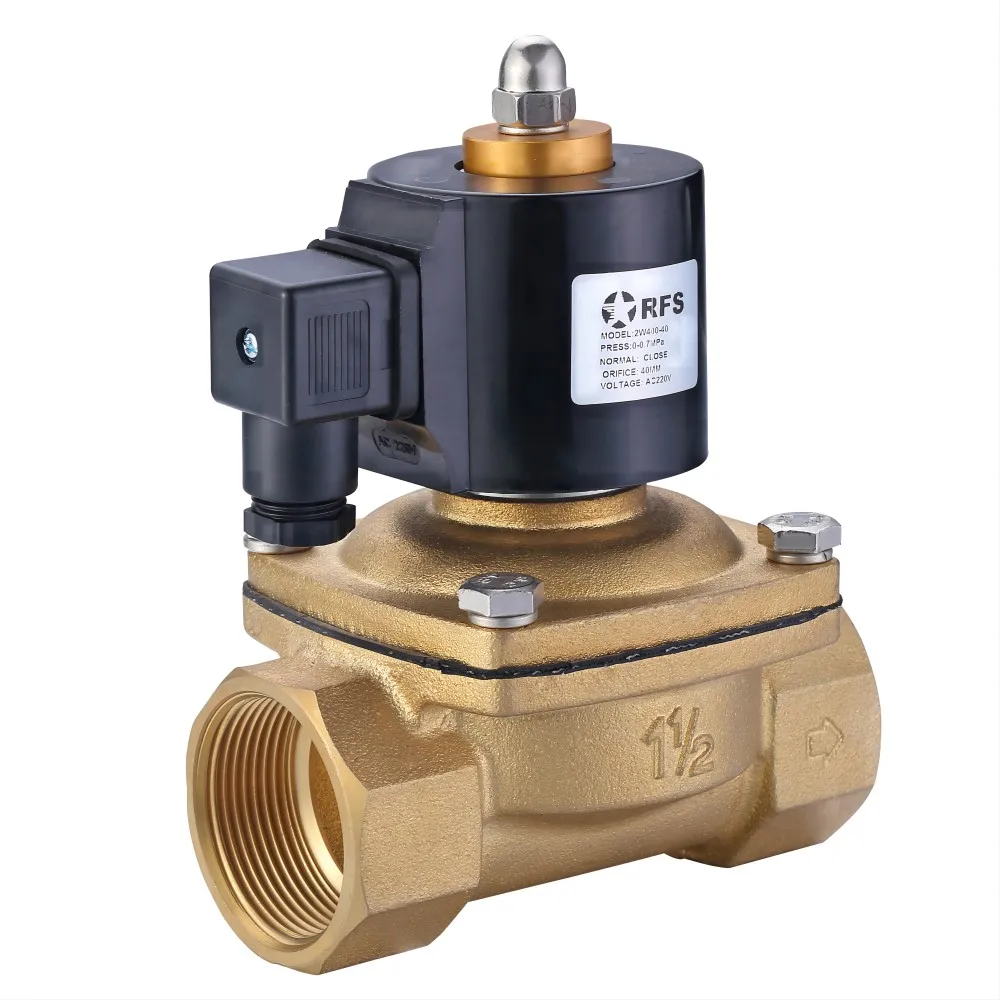 2W 1/4in-2in Solenoid Valve 12V 24V 220V 230V Direct Acting Electric Solenoid Valve Normally Closed Brass Water Solenoid Valve