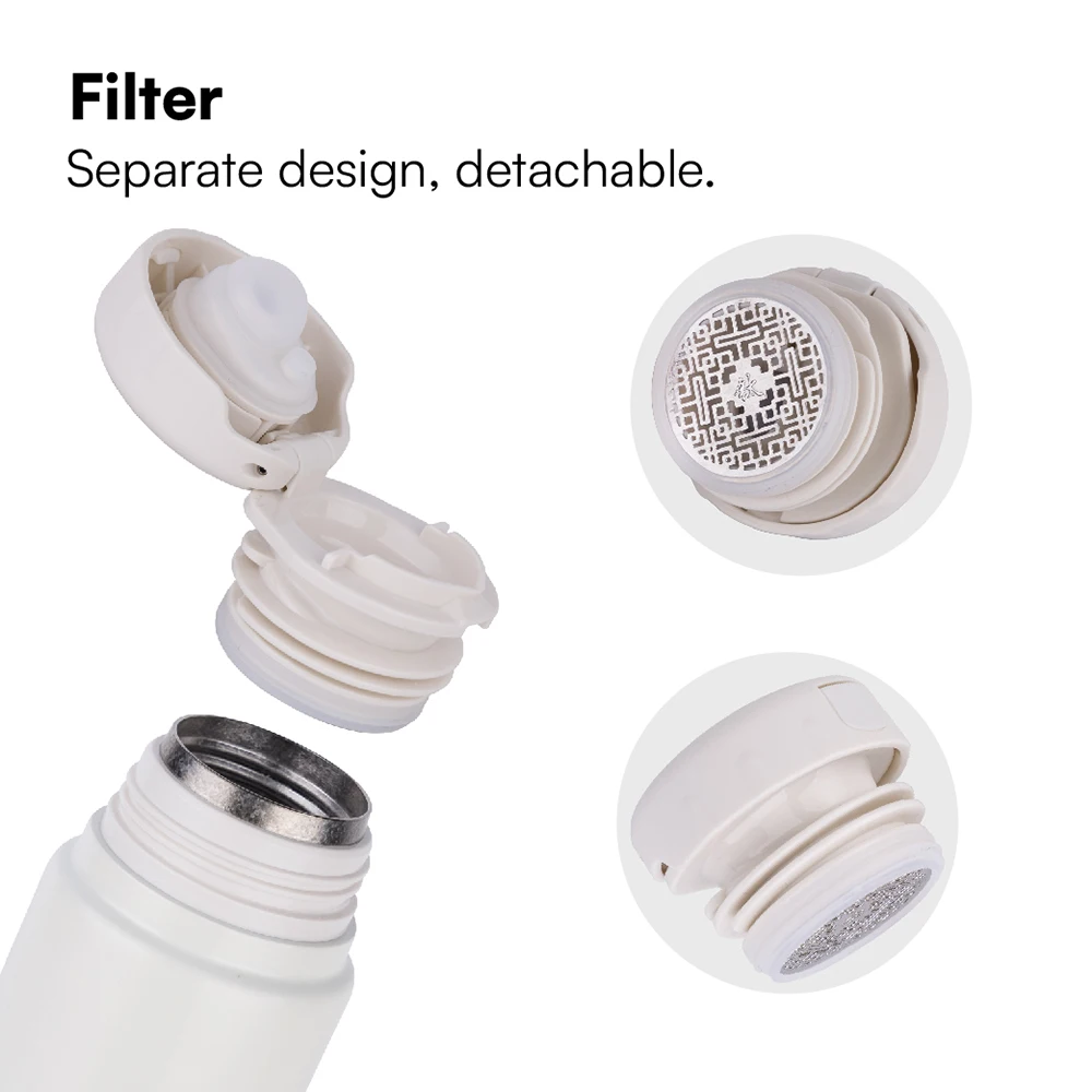 Gift Titanium Sport Bottle Double Wall Drink Bottle 650ml Titanium Water Bottle with Ti Lid and Filter