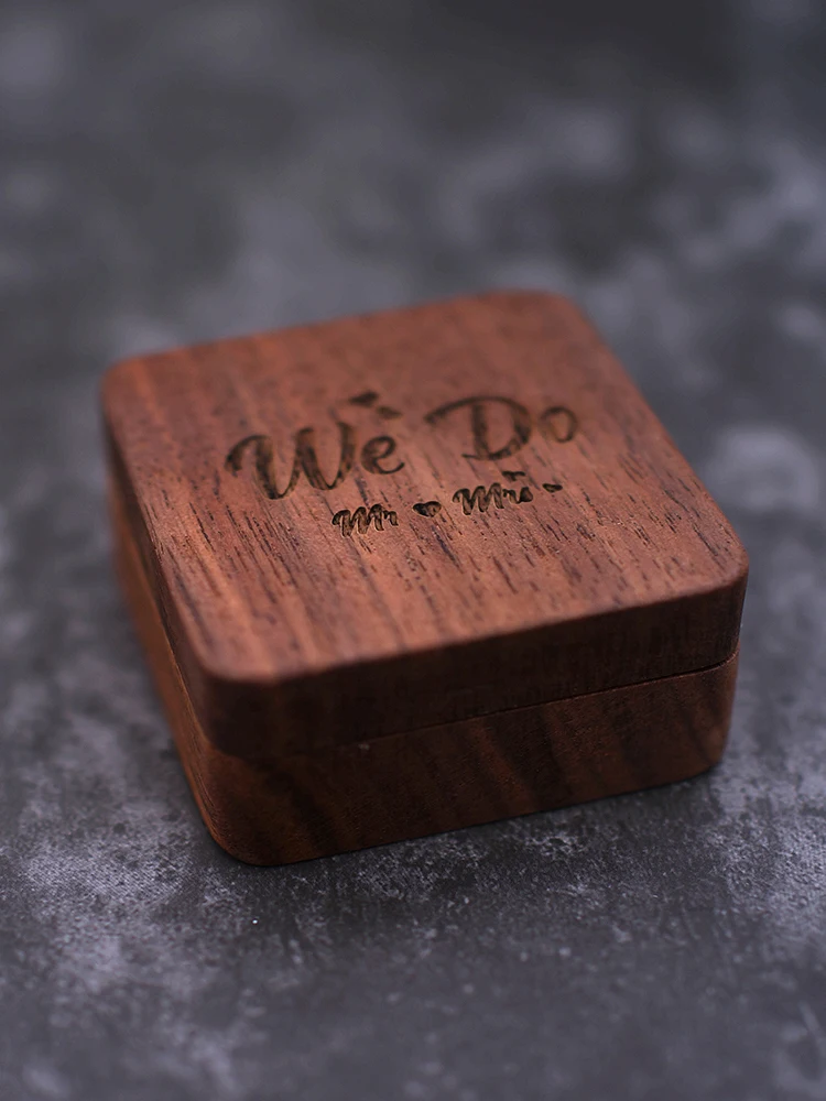 Персонализированная деревянная коробка для колец, Свадебный деревянный держатель для колец, персонализированная Свадебная коробка для хранения ювелирных изделий, органайзер для помолвки