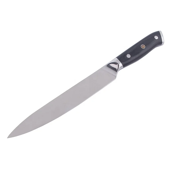 Carving Kitchen Knives For BBQ Meat Cutting Slicing Knife With Pakka Wood Handle