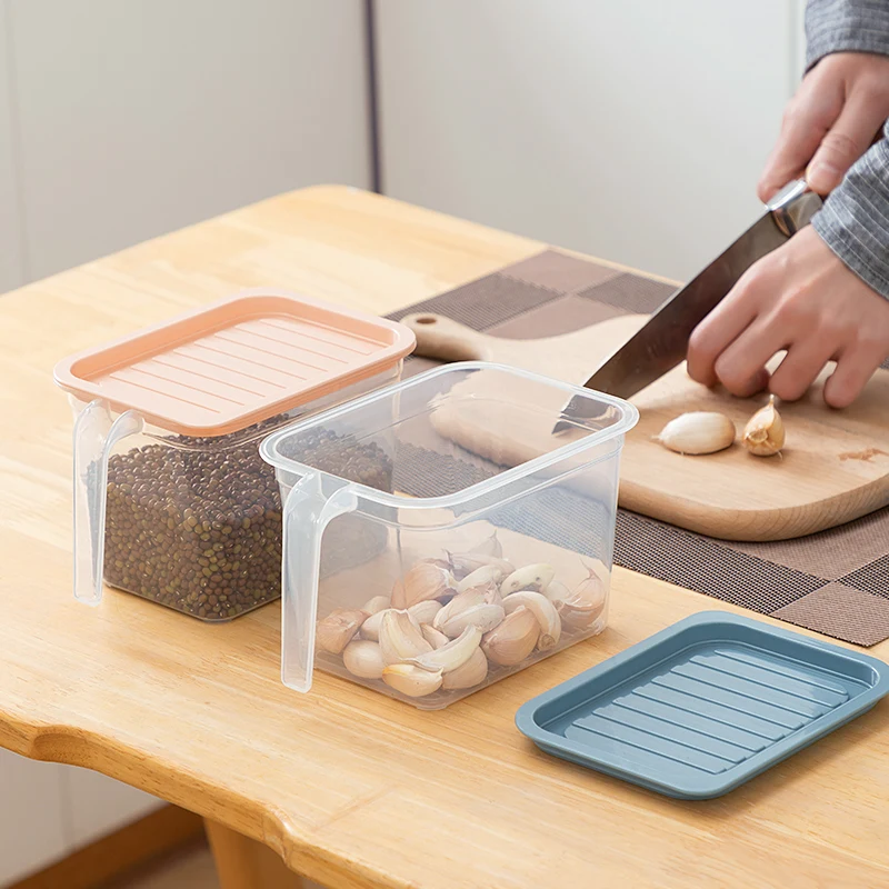  Household kitchen Plastic Storage Box Crisper Food Container With
