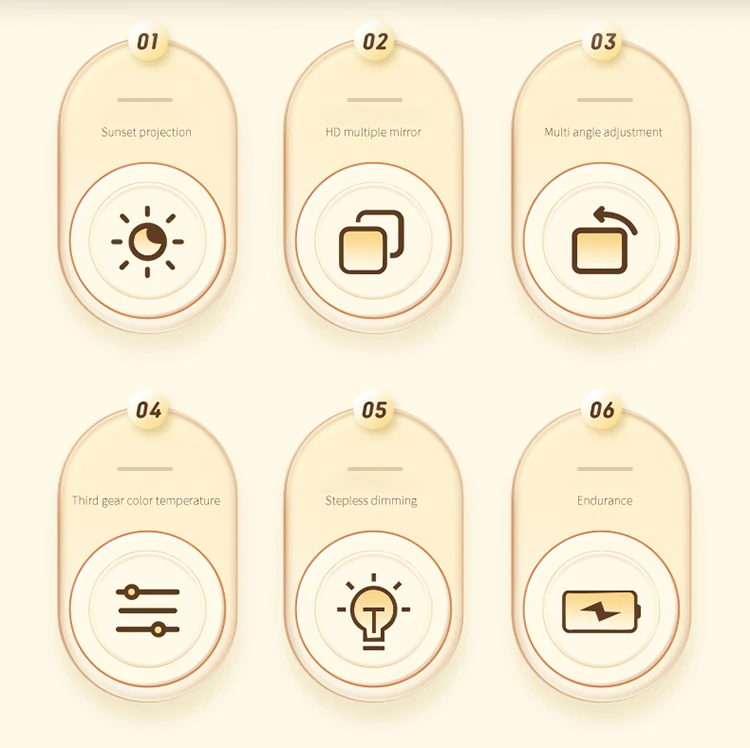 Trifold Makeup Mirror Rechargeable 5000mAh Battery Led Touch Switch Smart Cosmetic Mirrors With Led Lights Miroir De Maquillage