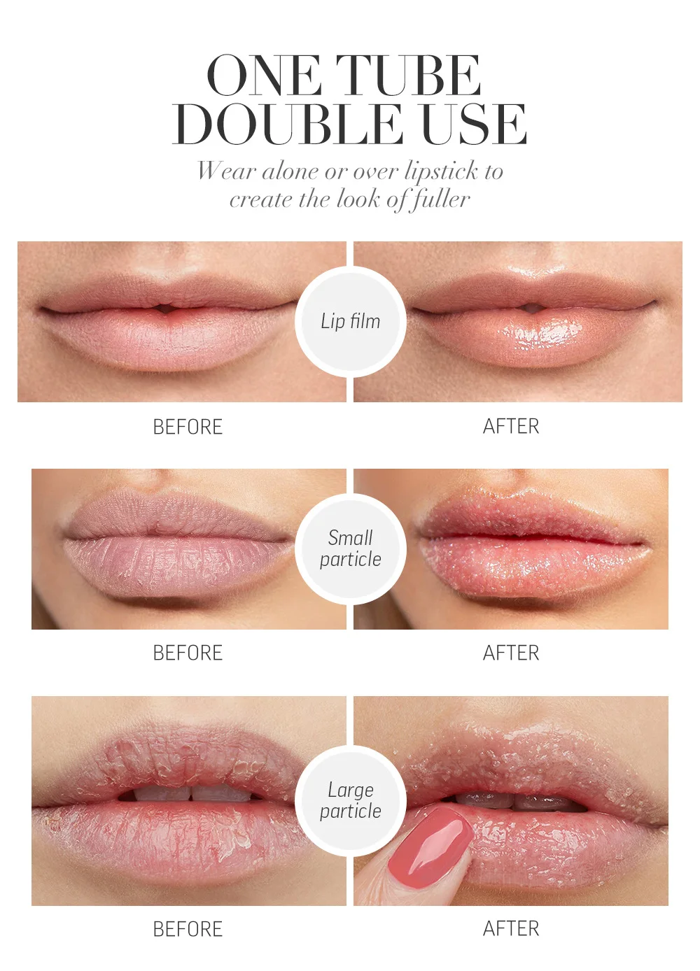 Private Label 2 in 1 Moisturizing Lip Balm Lip Scrub Fruit Scent Exfoliating Little Large Particle Lip Scrub