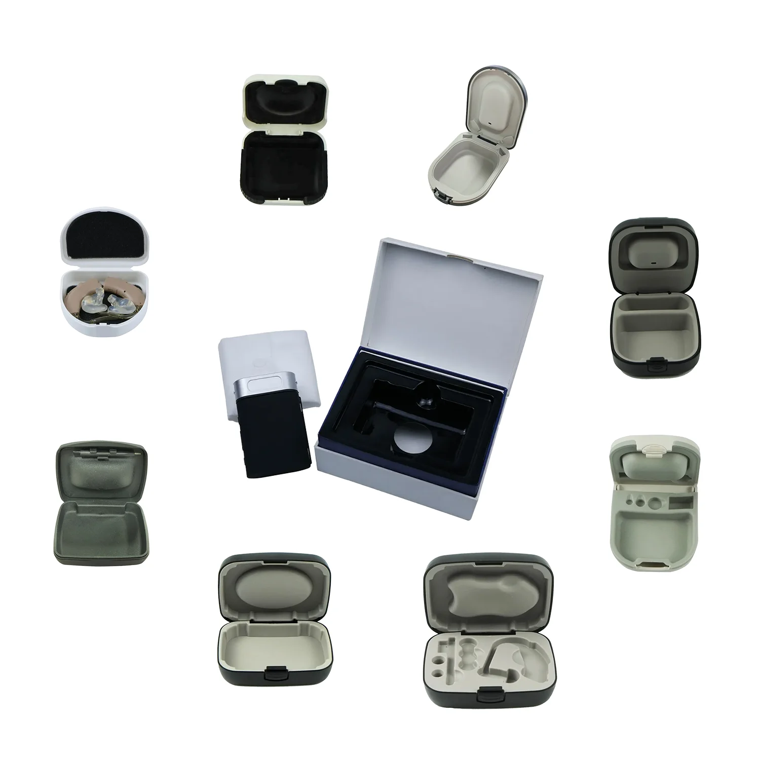 SVR Factory wholesale hearing aid travel portable case,widex sound hearing amplifier shockproof protective plastic small box