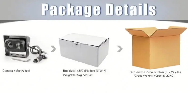 Food Trailer Car Reversing Parking Camera  Ahd Waterproof IP69K